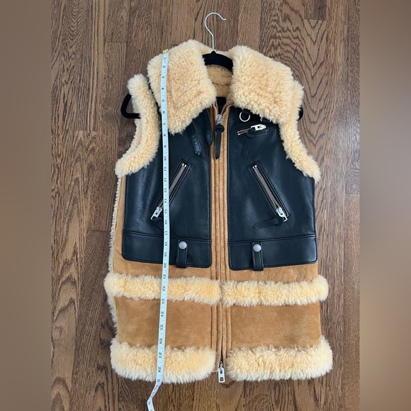Coach shearling and leather vest XXS - Picture 9 of 11